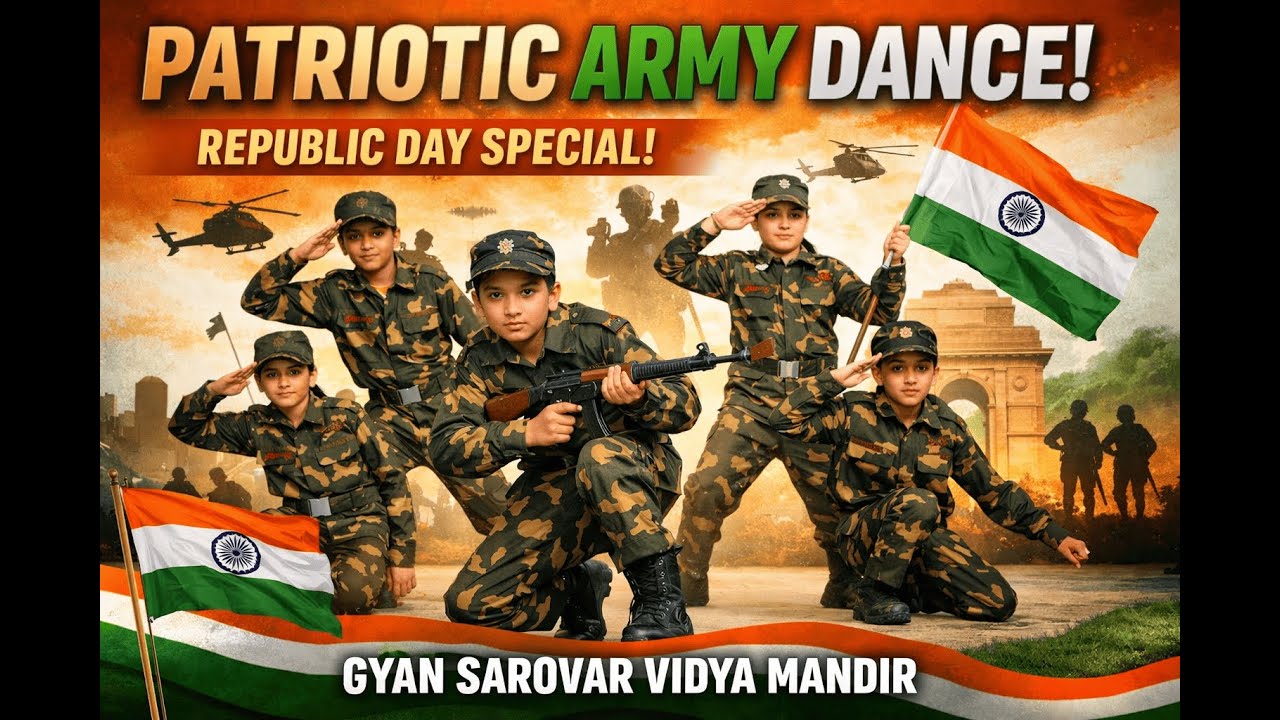 Patriotic Army Dance Performance | Republic Day 26 January Special | Gyan Sarovar Vidya Mandir