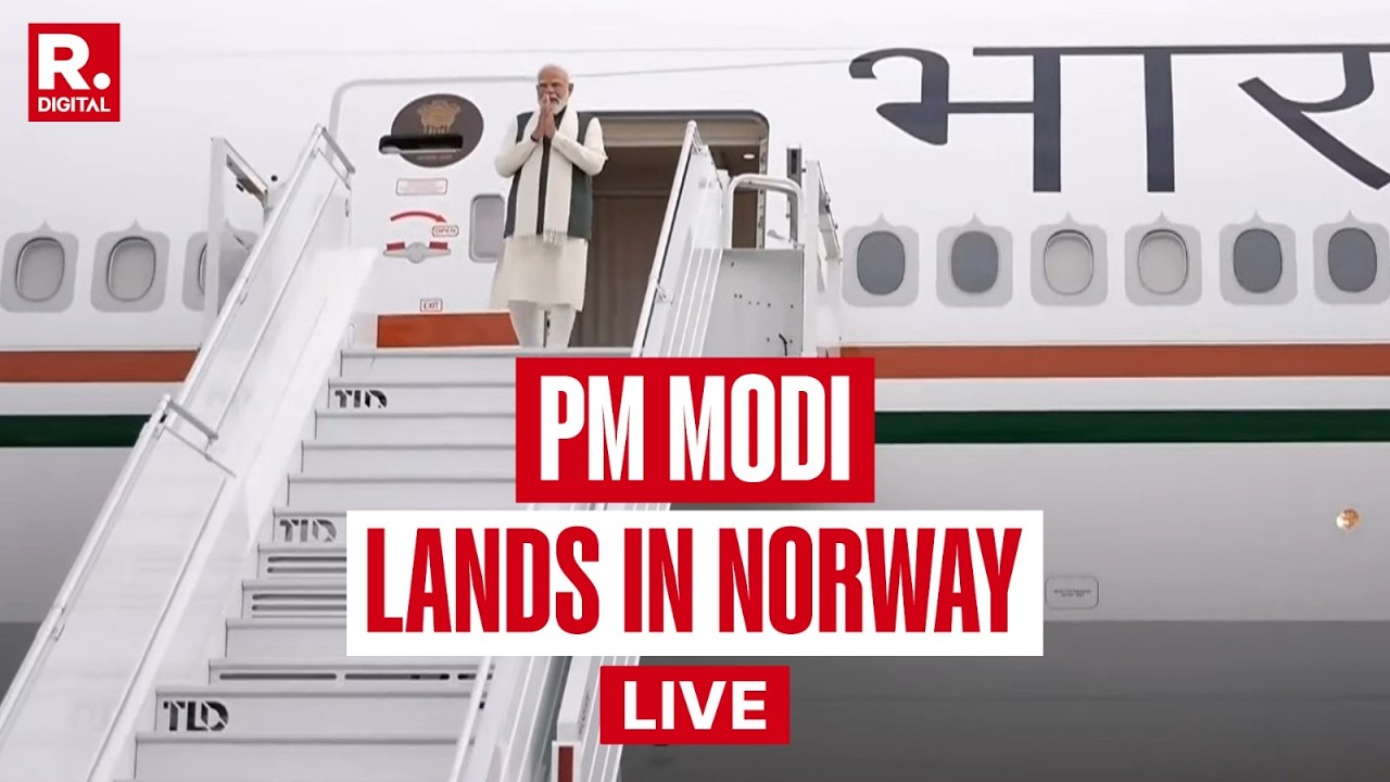 LIVE: PM Narendra Modi Arrives At Gardermoen Airport, Oslo, Norway | Norwegian PM Jonas Gahr