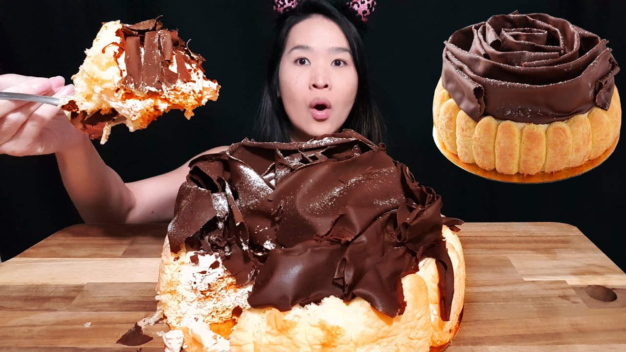 CHOCOLATE TIRAMISU CAKE MUKBANG! Porto's Tiramisu Round Coffee Cake - Dessert Asmr w/ Eating
