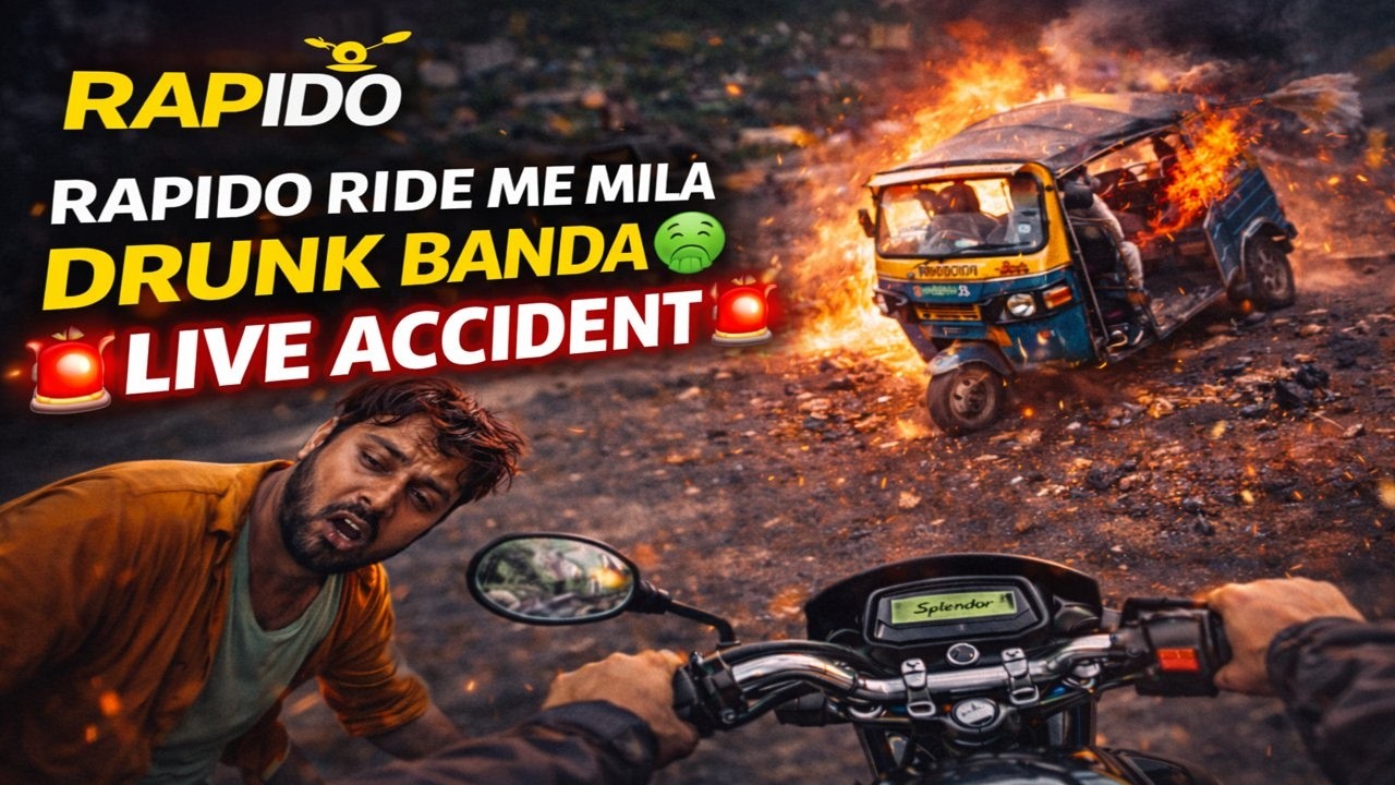 Rapido Bike Taxi Me Drunk Aadmi Aur Live Accident 😳 | Real Experience