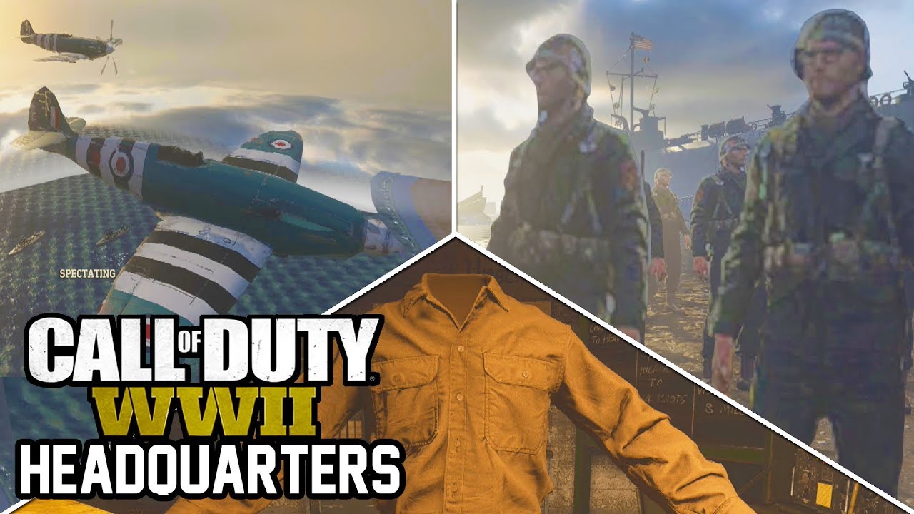 10 OUTSIDE THE MAP SECRETS IN HEADQUARTERS! (Call of Duty WW2)