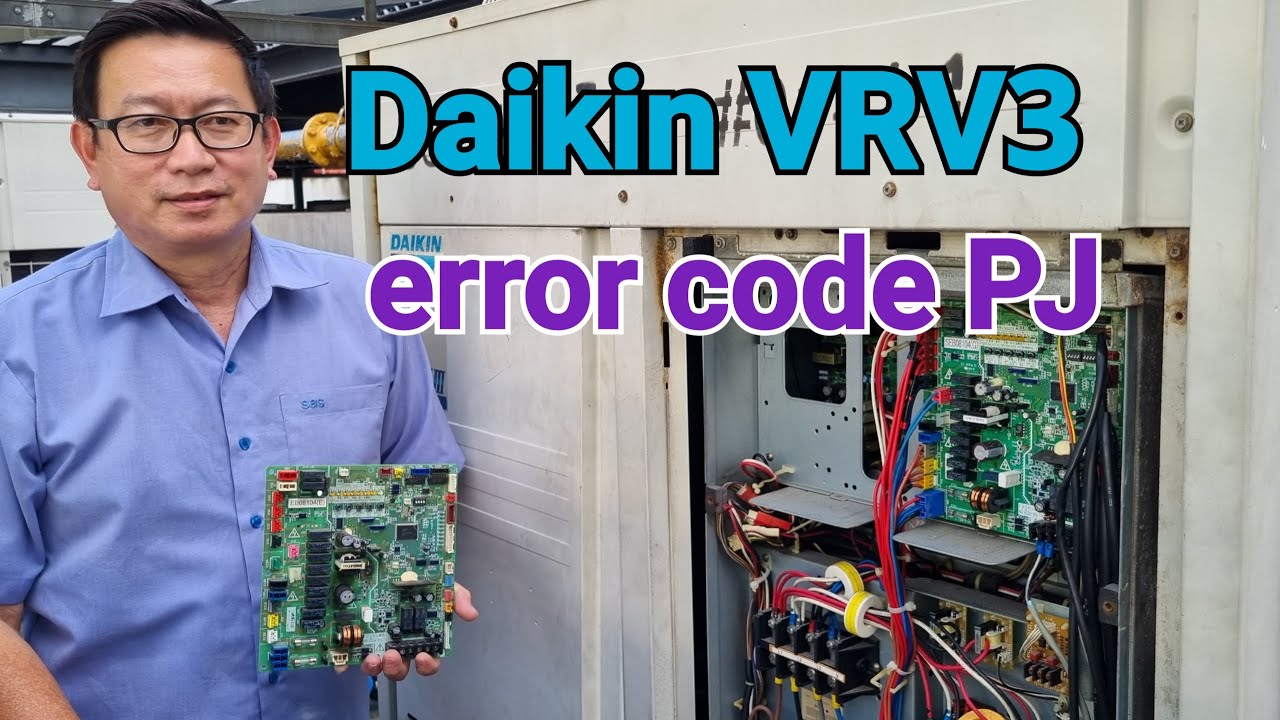 Daikin VRV | Как устранить код ошибки PJ после замены основной платы наружного блока.