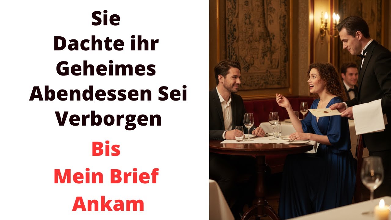 Sie dachte-ihr geheimes Abendessen sei verborgen – bis mein Brief ankam