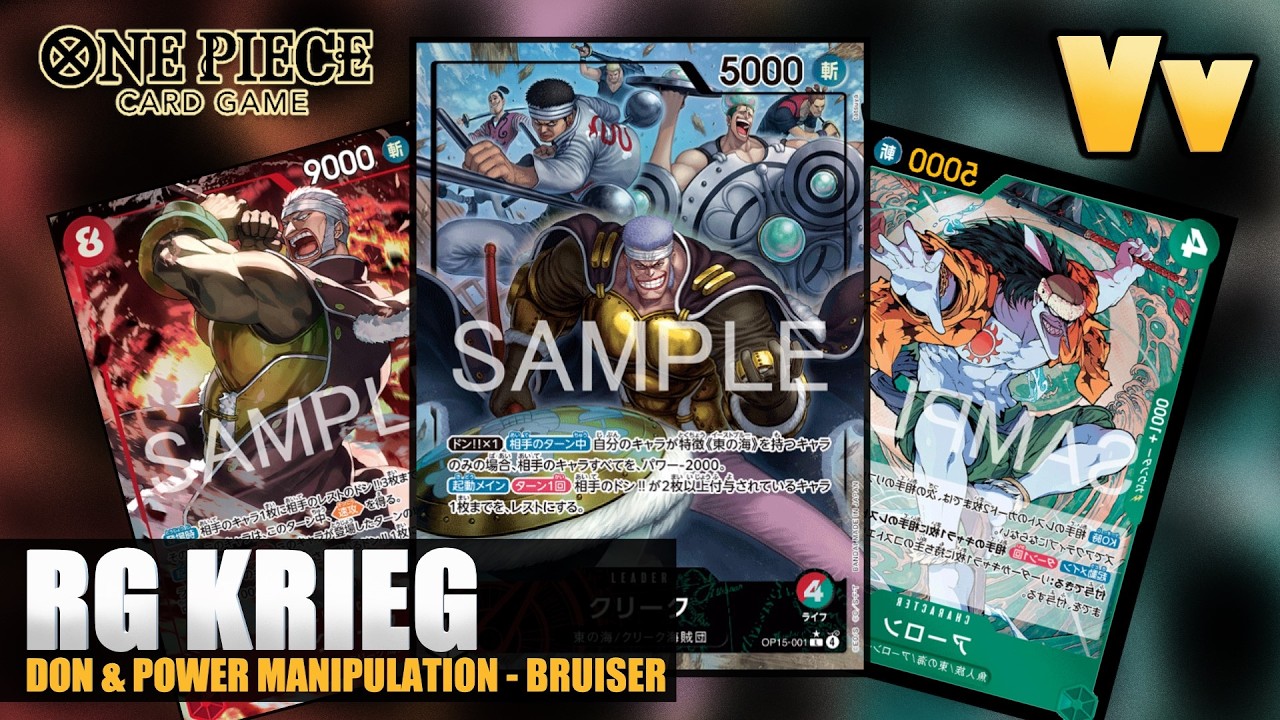 One Piece TCG: Initial Testing with R/G Krieg (OP-15), This New East Blue Package is Very Technical