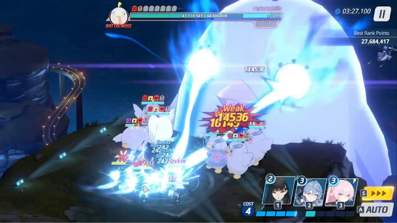 [Blue Archive] Total Assault Jan 2026 - Perorodzilla Field Torment 1 Team Clear No Cost Recovery