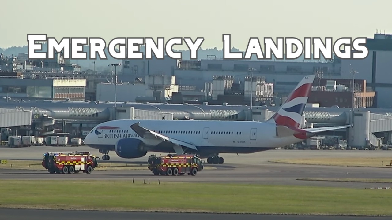 Heathrow Emergency Landings | 10 Emergency Landings | HD | Part 5 | [Credit: Flight Focus 365]