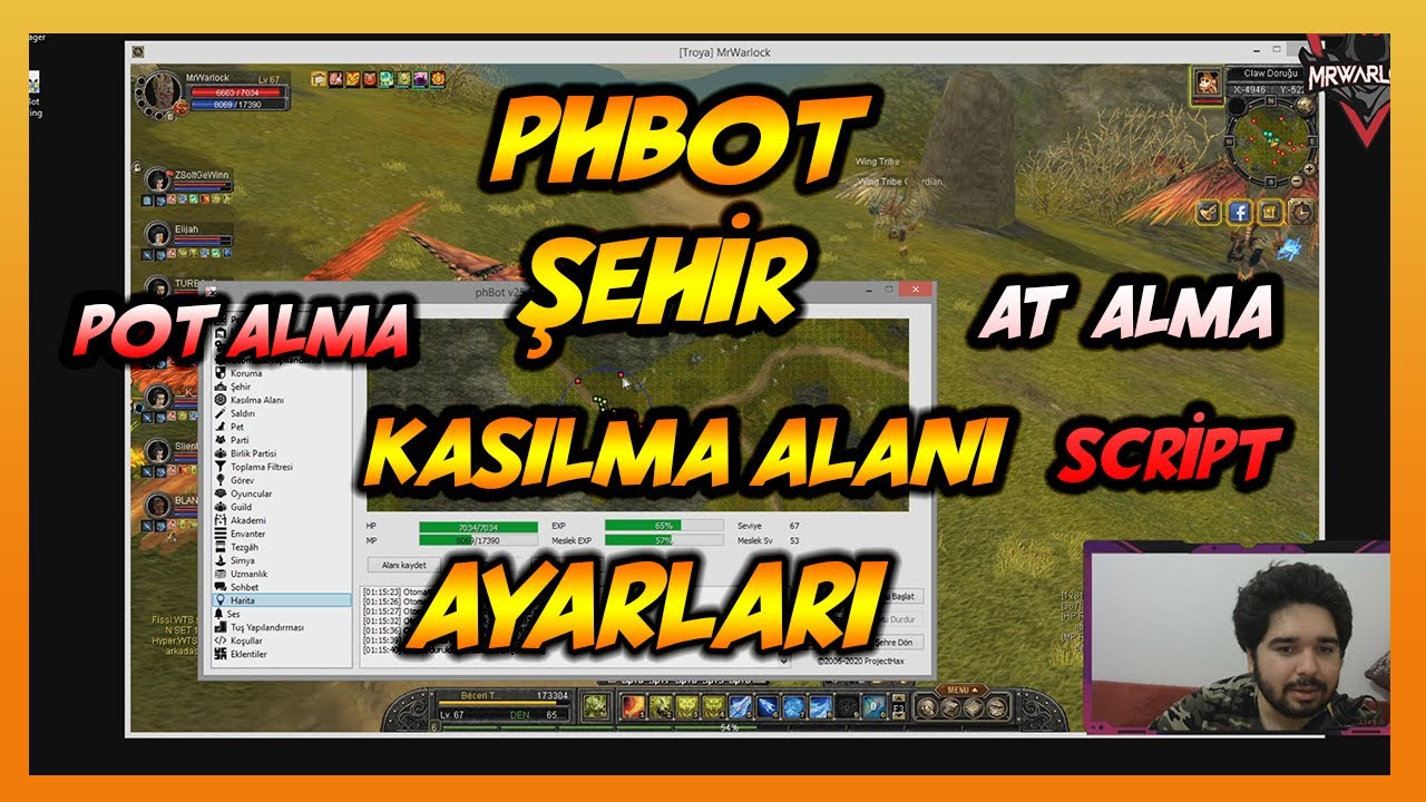 PHBOT ŞEHİR VE KASILMA ALANI  AYARLARI [ POT & AT ALDIRMA  ]