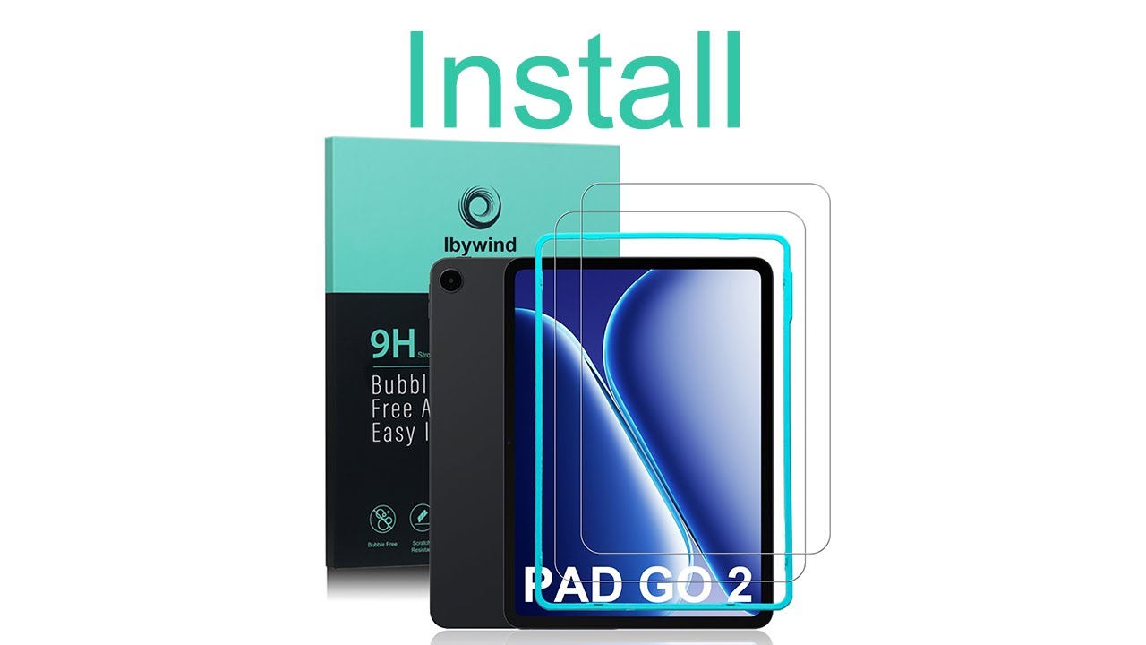 Oneplus Pad Go 2 Tempered glass Ibywind Protector With Easy Install Kit
