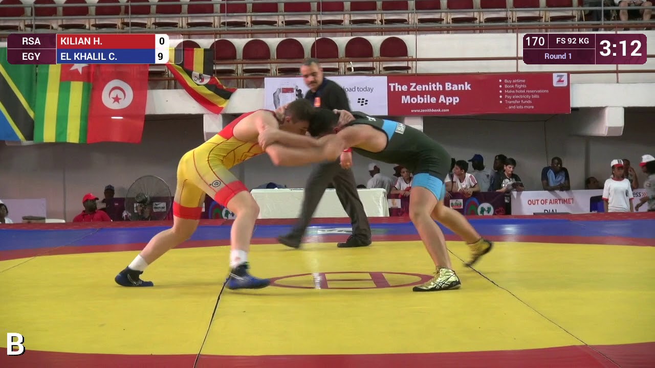 Round 1 FS - 92 kg: H. KILIAN (RSA) v. C. EL KHALIL (EGY)