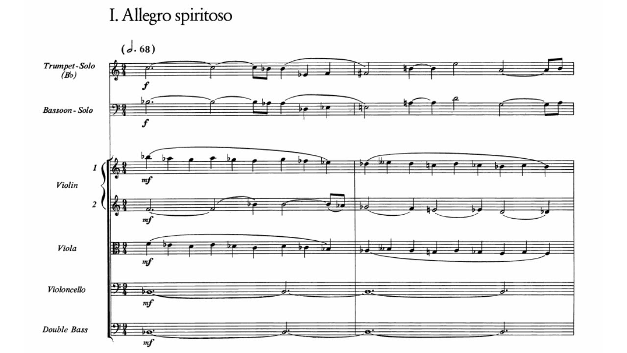 Paul Hindemith: Concerto for Bassoon, Trumpet, and Strings (1948-1949)
