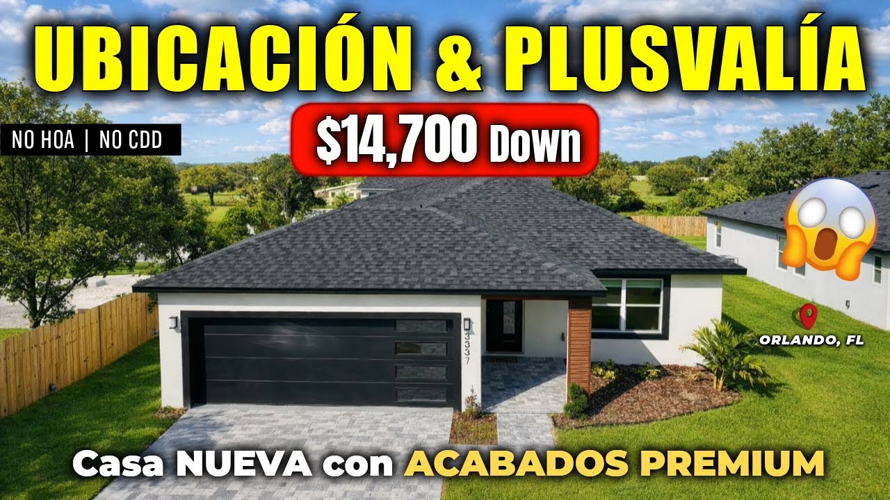 ¡La Casa PERFECTA en el corazón de Orlando, FL!🤯 NUEVA con ACABADOS de ALTA CALIDAD | SIN HOA