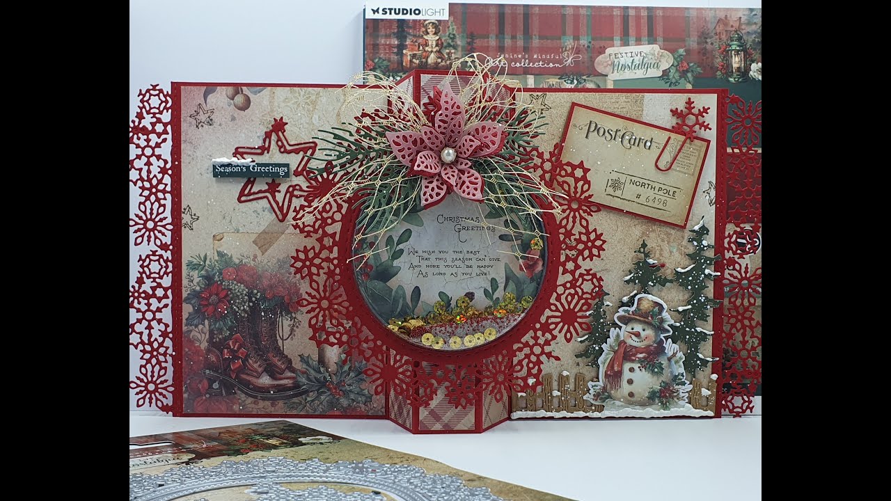 Kerst shaker vouwkaart met de JMA-FN-CD902 van Studiolight