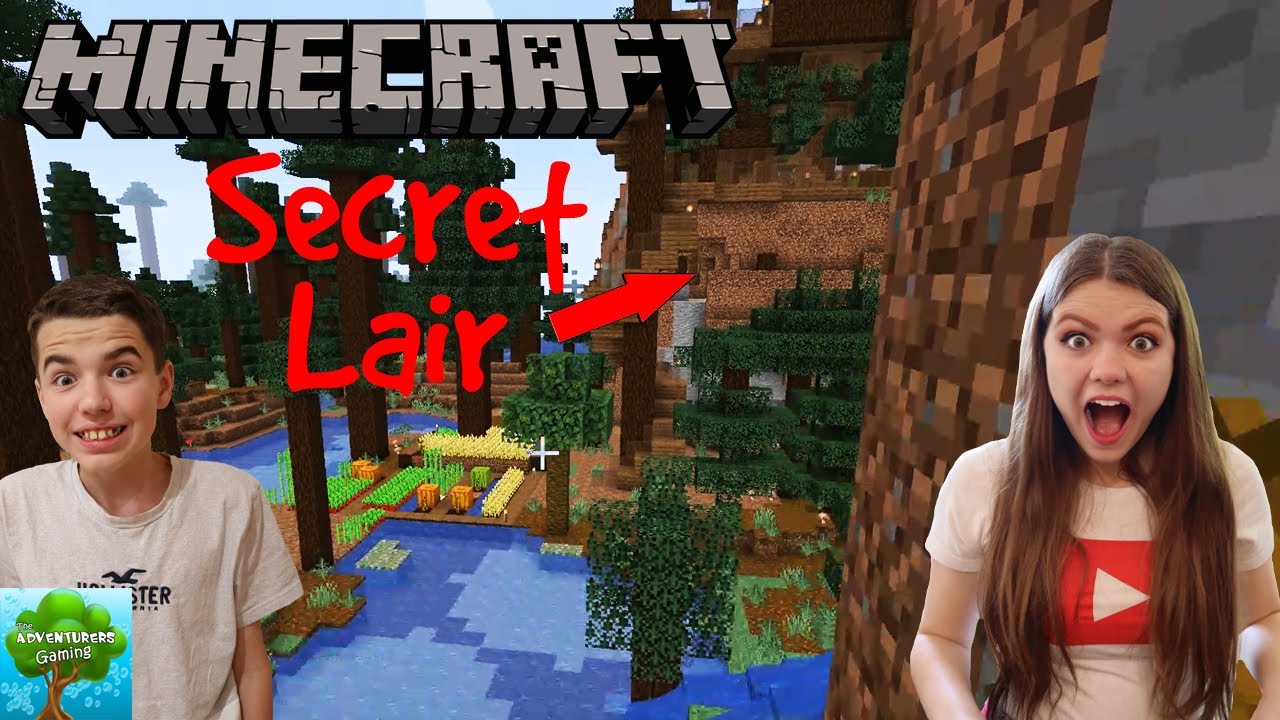 Jake Has A Secret Lair Under Audrey's Minecraft Treehouse! What!? I The Adventurers Gaming