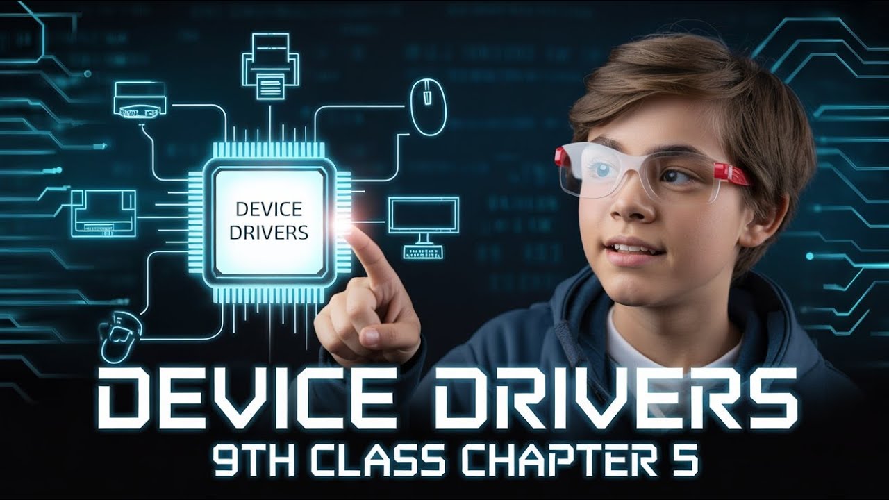 Device Drivers | 9th Class Computer Science Chapter 5 (PTB 2025) | Full Lecture | New Book