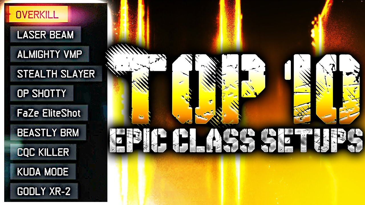 TOP 10 BLACK OPS 3 EPIC CLASS SETUPS! 😈