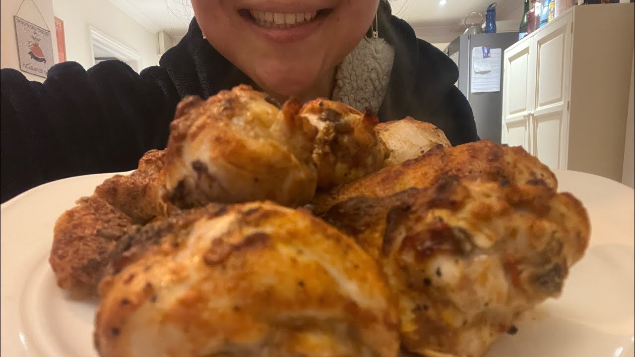 ASMR MUKBANG EATING BUFFALO CHICKEN DRUMSTICKS | SAVAGE EATING | NO TALKING
