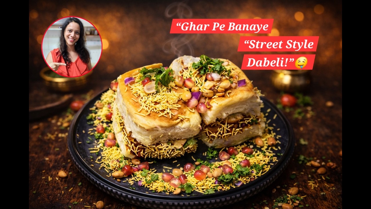 चटपटी और तीखी Street Style Dabeli Recipe घर पर बनायें |  🍔✨