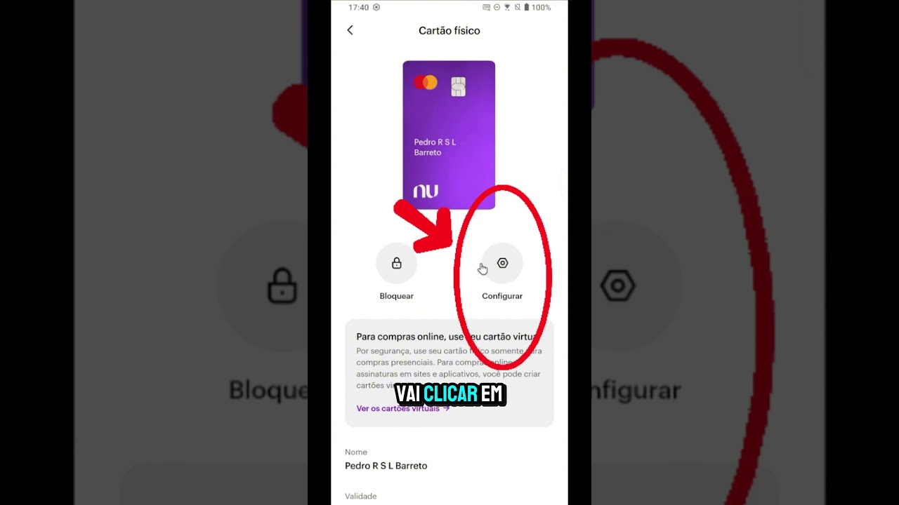 Como adicionar cart&atilde;o na carteira digital Nubank