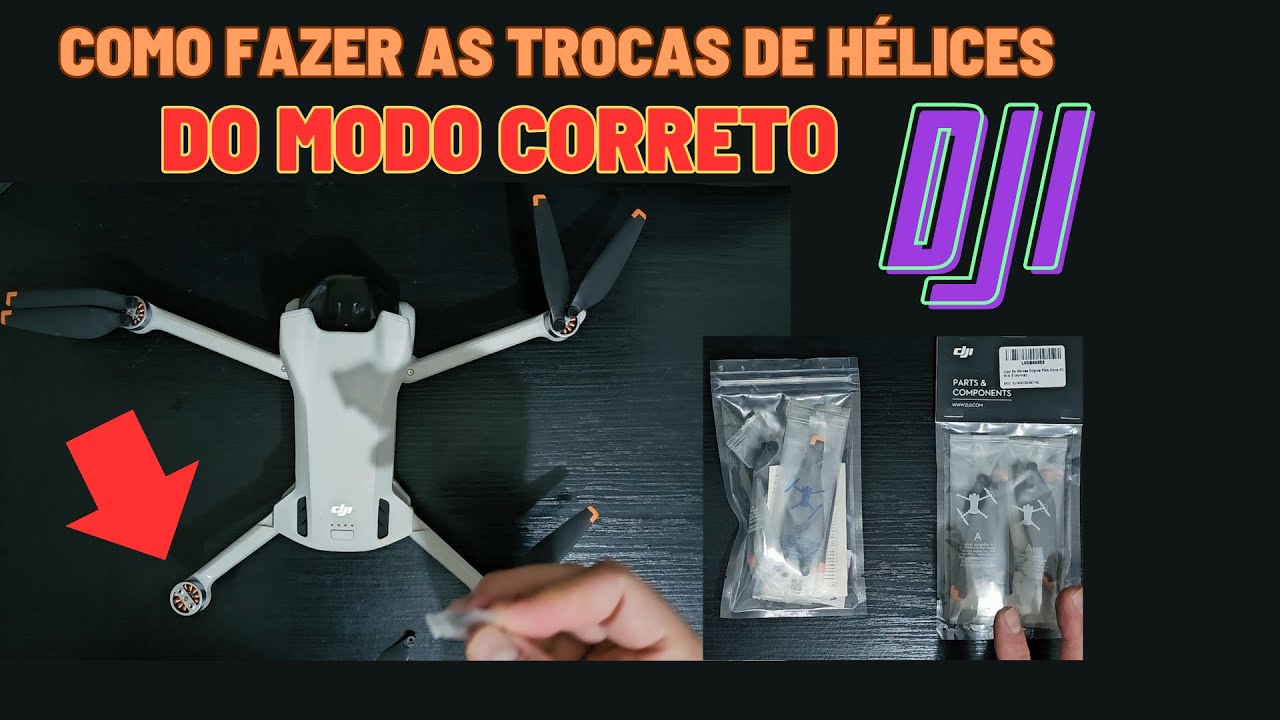 COMO TROCAR AS HELICES DO DJI MINI 3 e 4