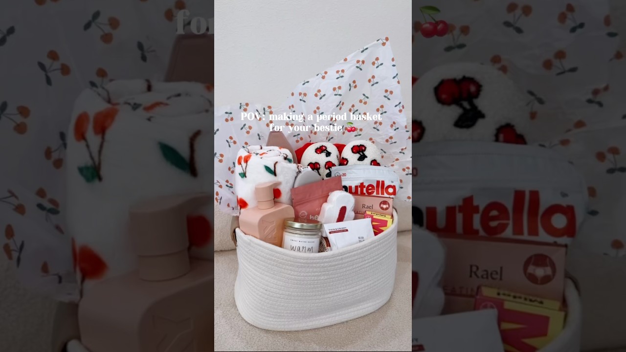 Self care basket for bestie 🍒 #selfcare #selfcaretips #gift #giftideas #giftsforher #giftidea #home