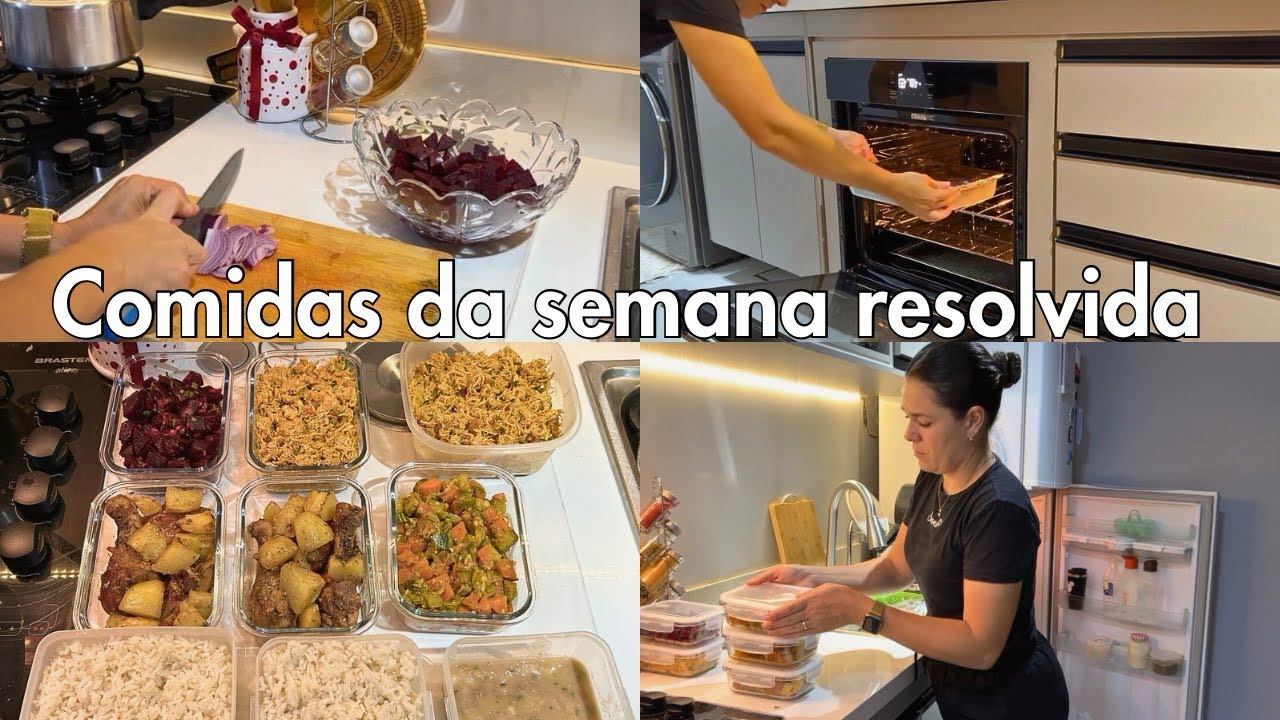 Cozinhando em 1 dia para facilitar metade da semana| Saudável e sem congelar. 