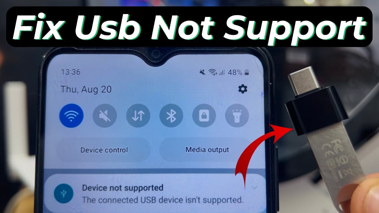 Fix Analogue USB devices aren't supported Samsung || Fix Usb Not Supported