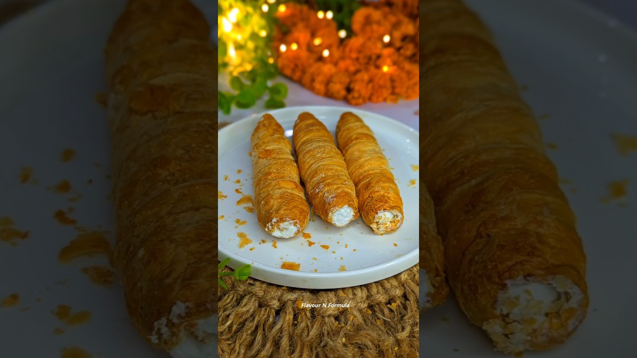 Cream roll recipe | puff pastry cream roll recipe #shorts