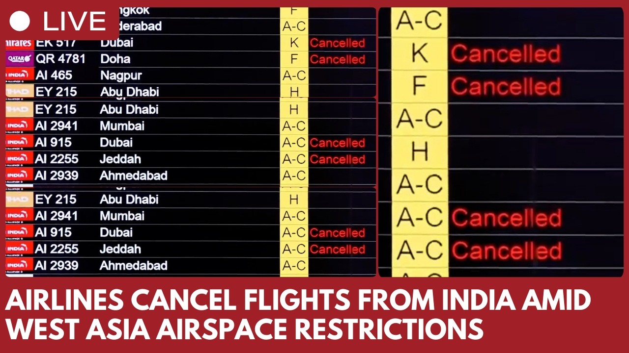 India–Middle East flights remain cancelled amid Iran–Israel conflict airspace restrictions