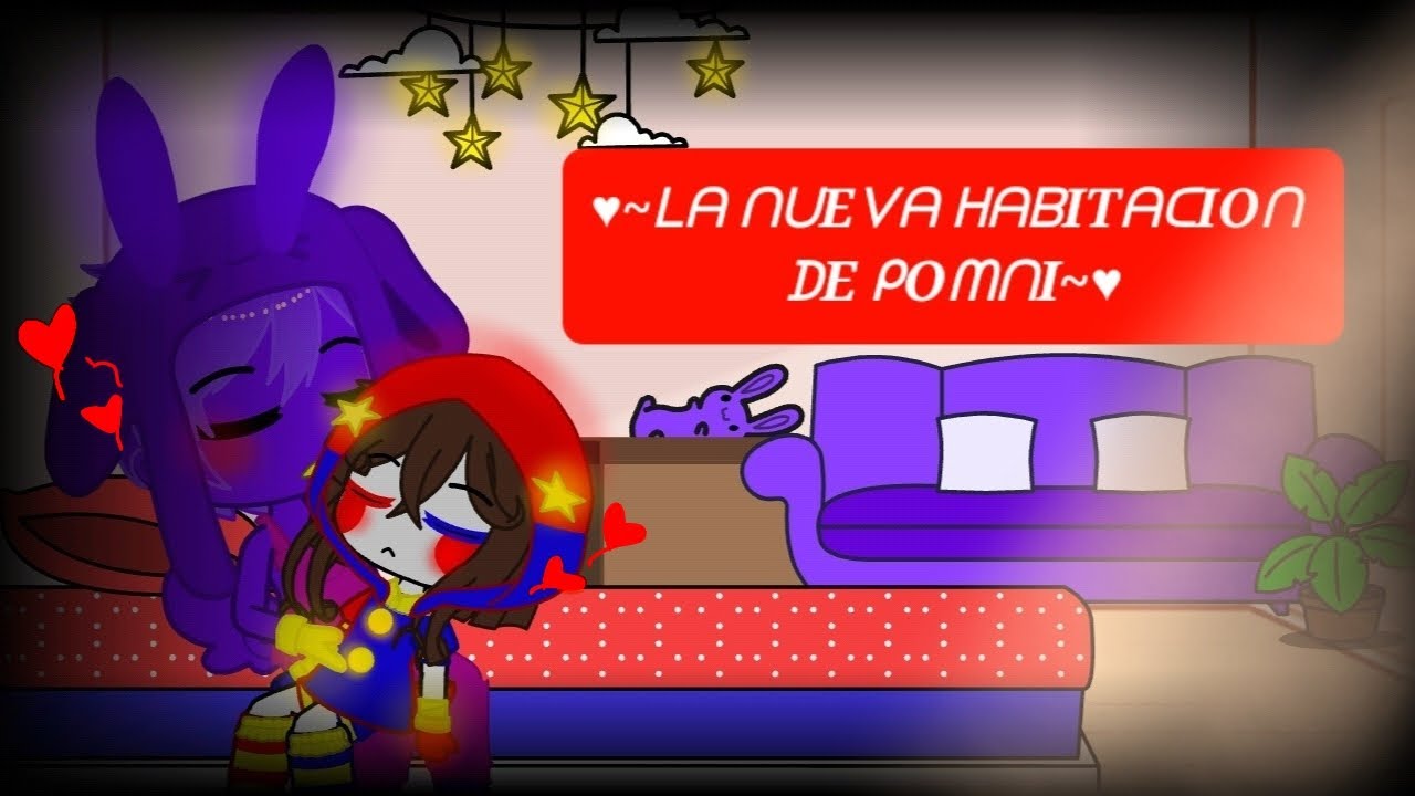 🎪La nueva habitacion de Pomni🎪 P.NI [AU] ✦♥︎ Parte siguiente (๑•ᴗ•๑) 💜 X ❤️💙 = ?