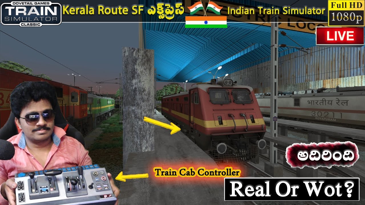 Kannur Intercity Express Realistic Indian Train Game 🔴 LIVE | Train Simulator Classic