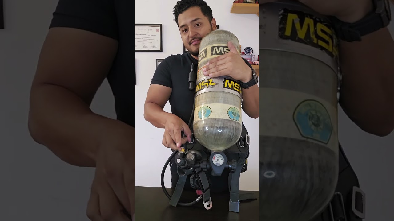 equipo de respiracion autonoma, ERA, SCBA.#bomberos #bomberosvoluntarios #bomberosforestales