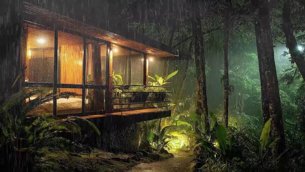Anxiety at Night? Listen to This Rain | Heavy Rain Sounds & Distant Thunder for Peaceful Rest All Ni