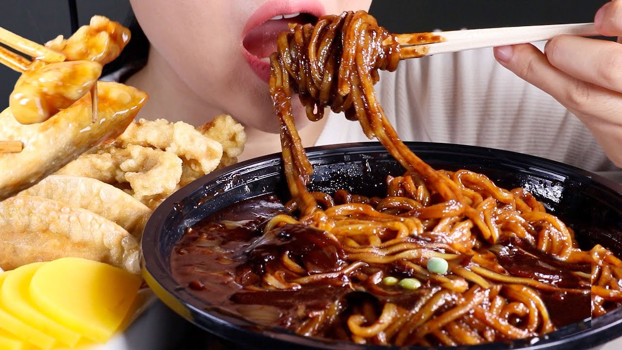 ASMR 짜장면, 탕수육, 군만두 먹방 | Black Bean Noodles | Jjajangmyeon | Eating Sounds Mukbang