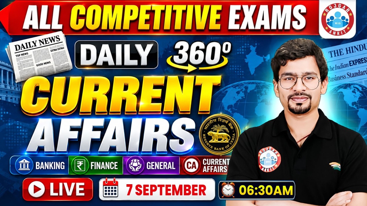 Current Affairs Today | 7 September Current Affairs 2026 for Bank Exams | Daily Current Affairs 2026