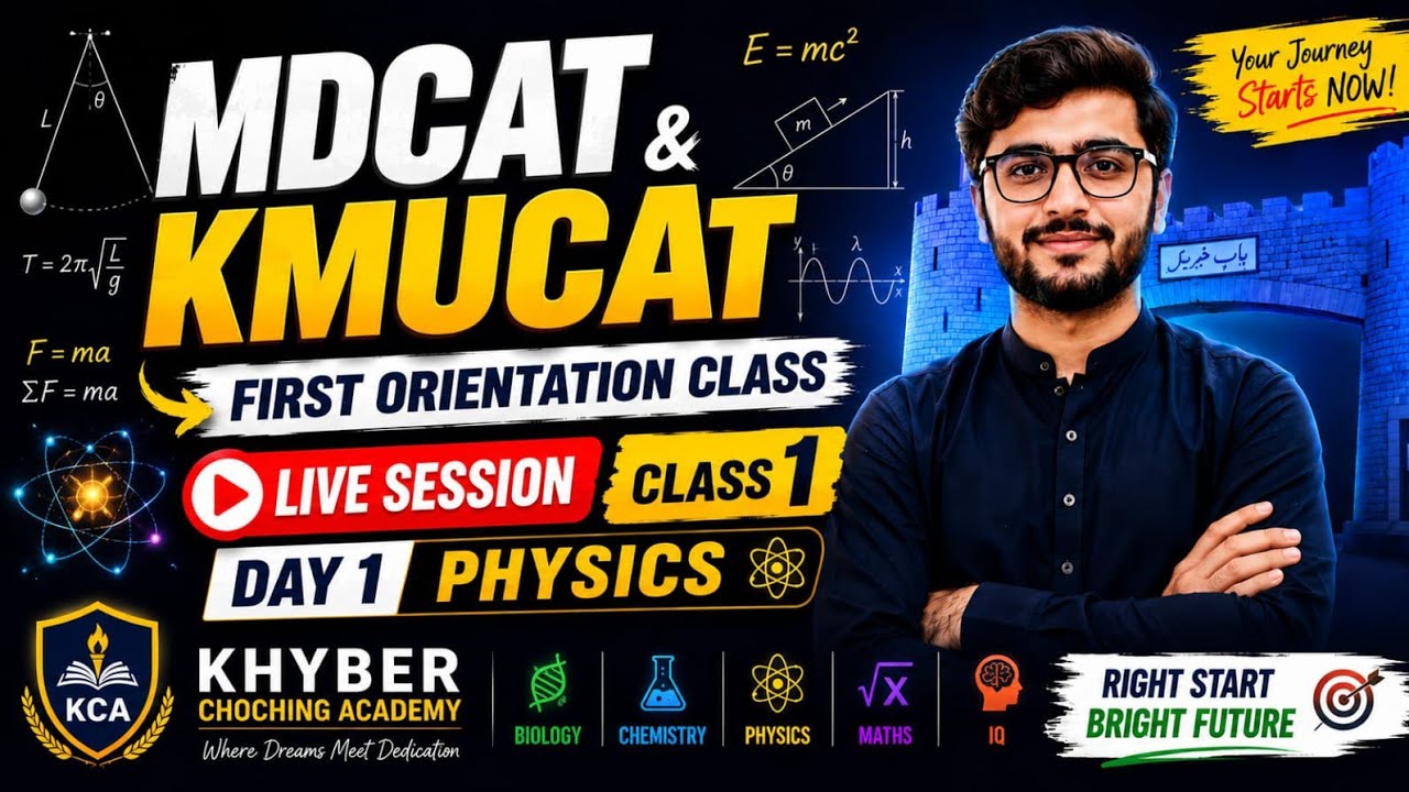 MDCAT/KMU-CAT 2026 | 45 Days Live Session | Physics Lecture 1