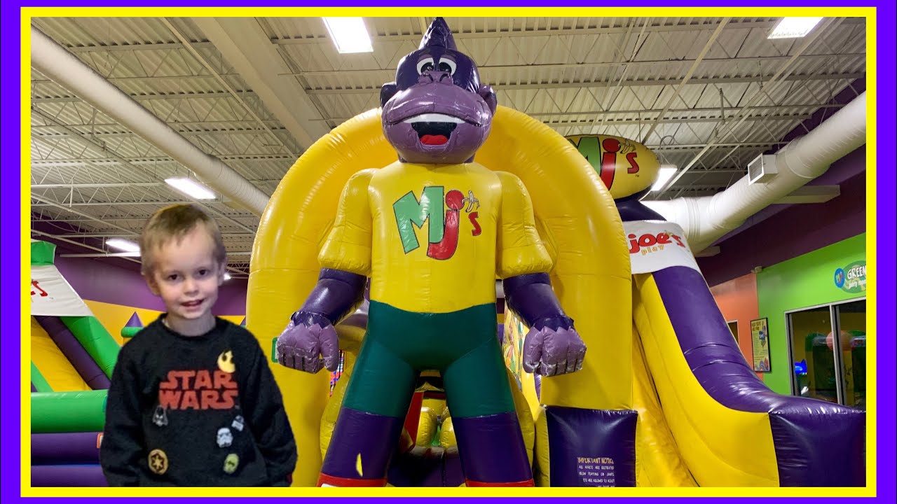 Running Through All Slides At Monkey Joe’s! No Time to Lose!