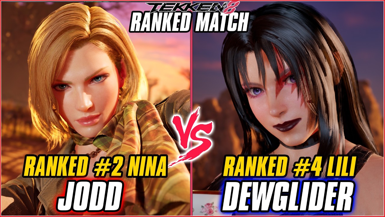 TEKKEN 8 - JODD ( Ranked #2 Nina ) vs DEWGLIDER ( Ranked #4 Lili ) - T8 RANKED GAMEPLAY
