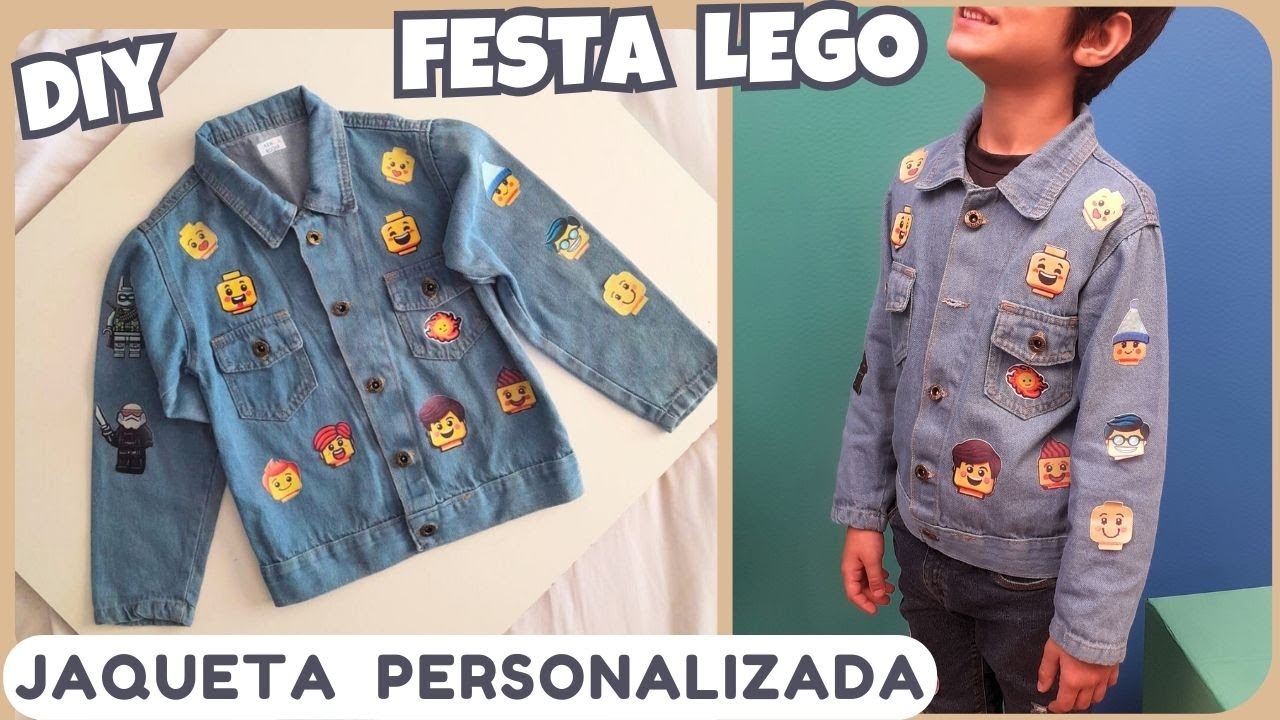 COMO FAZER APLIQUE PARA ROUPA PAPEL OBM | APLICAÇÃO PAPEL TRANSFER OBM | JAQUETA PERSONALIZADA LEGO