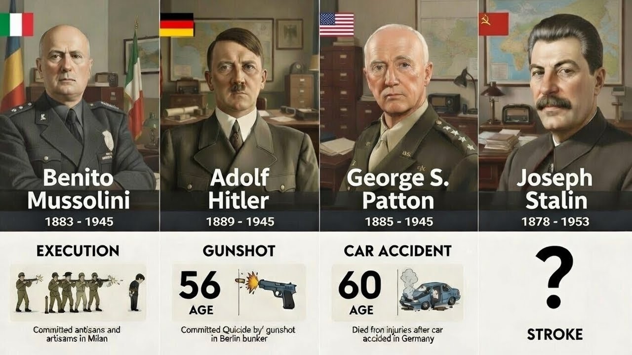 WWII Leaders’ Fate — The Final Chapter of History’s Most Powerful Commanders