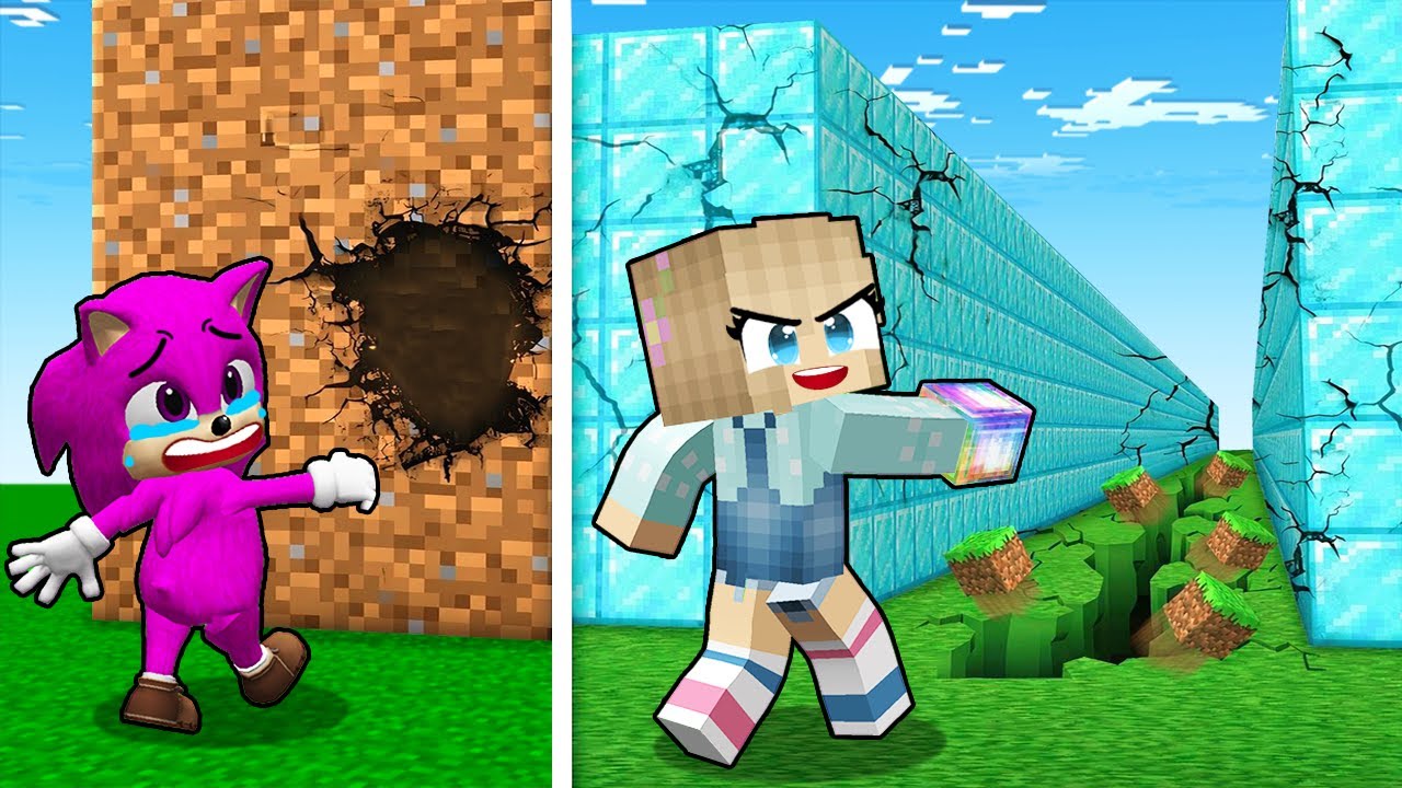 BERCA VS KIZ BEBEK SONİC DUVAR KIRMA YARIŞI! 😱 -Minecraft