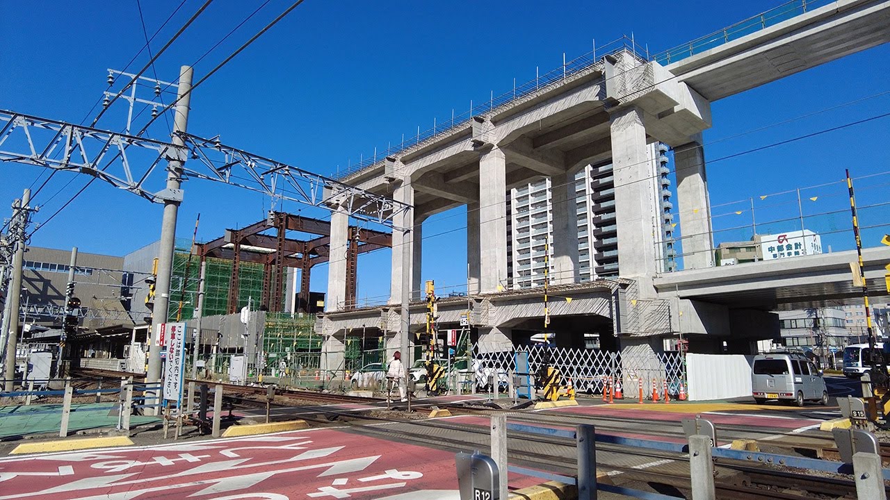 [名鉄] 知立駅高架工事状況 2022-01