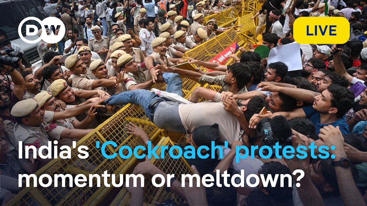 LIVE: Can India's 'Cockroach' movement sustain momentum after the Delhi clashes? | DW News