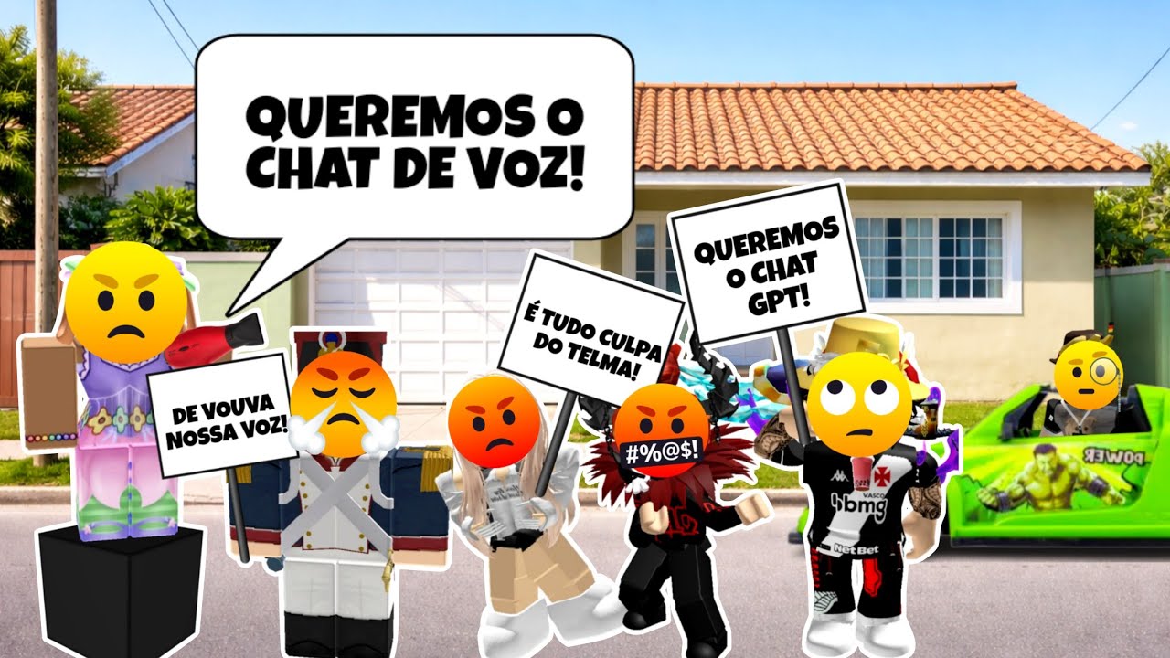 Eles Fizeram Manifestação Por Causa Do Chat De Voz Do Roblox KKKKK - História Roblox 