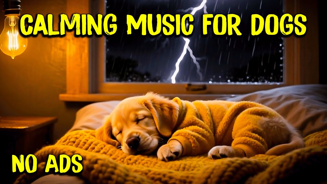 12 часов успокаивающей музыки для собак 🐕💞 Нежный ночной дождь ⛈️ Средство от тревоги разлуки и бе