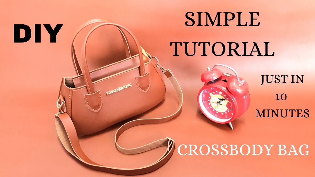 How to sew leather crossbody bag cute 🥰 and simple #crossbodybag