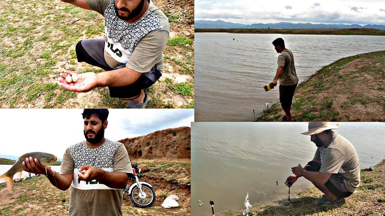 How To Catch Fishing || Hunting Technique Hook Fishing Lamdoor Fishing Mohsin Shikari Mangla Dam