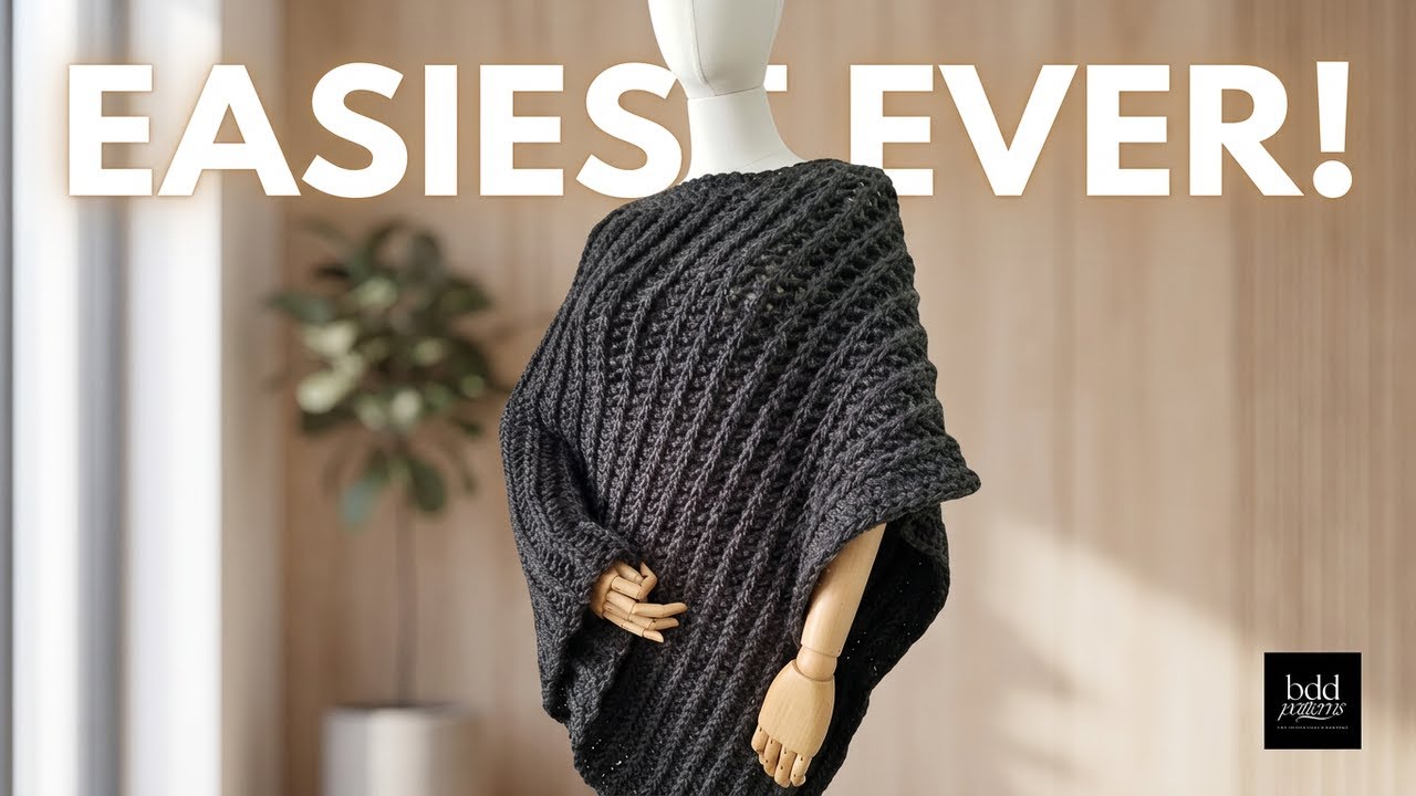 Get Ready for the EASIEST Crochet Poncho Pattern Ever!