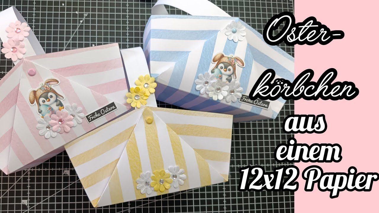 Kreativfalter Unboxing* Wir basteln Osterkörbchen, flach lagerbar🩷🐰🩷