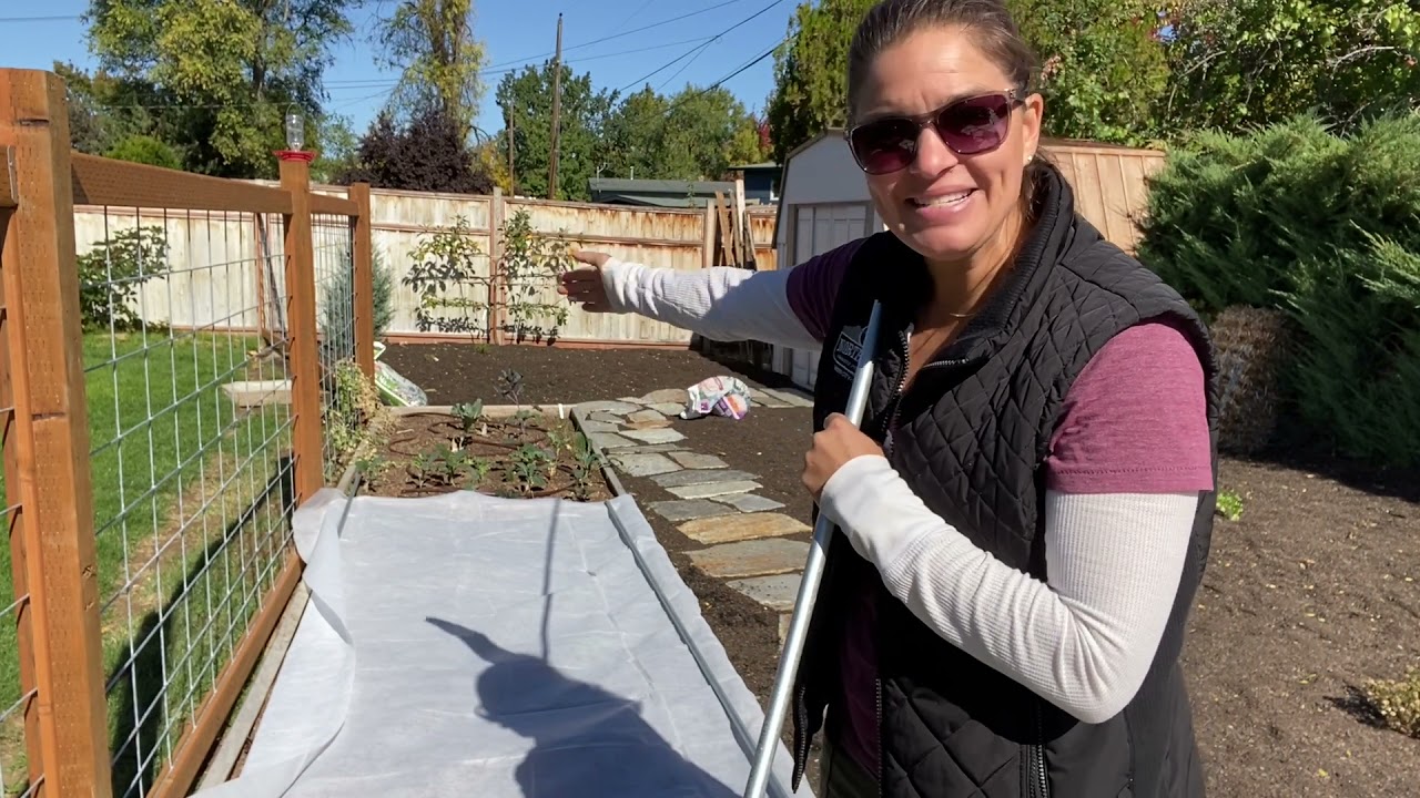 Protecting Fall Veggies with Frost Blanket