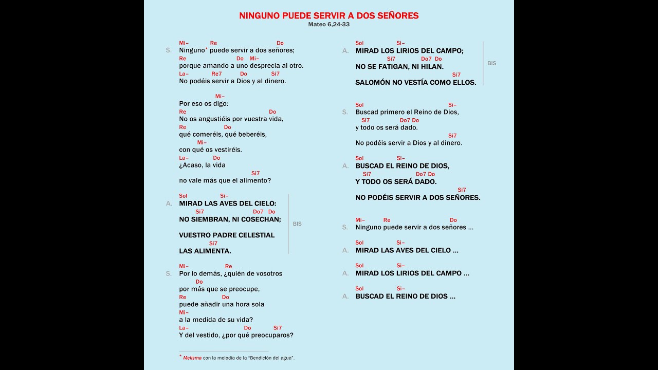 Ninguno puede servir a dos señores